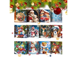 Cartões De Natal Com Pintura De Diamante, Pacote Com 12 Unidades, Cartões De Natal Feitos À Mão Aquaforge