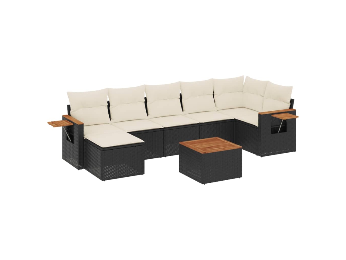 Garden Sofa Set, Garden Sofa Sets Vidaxl Preto Rattan / Vime (n/a)