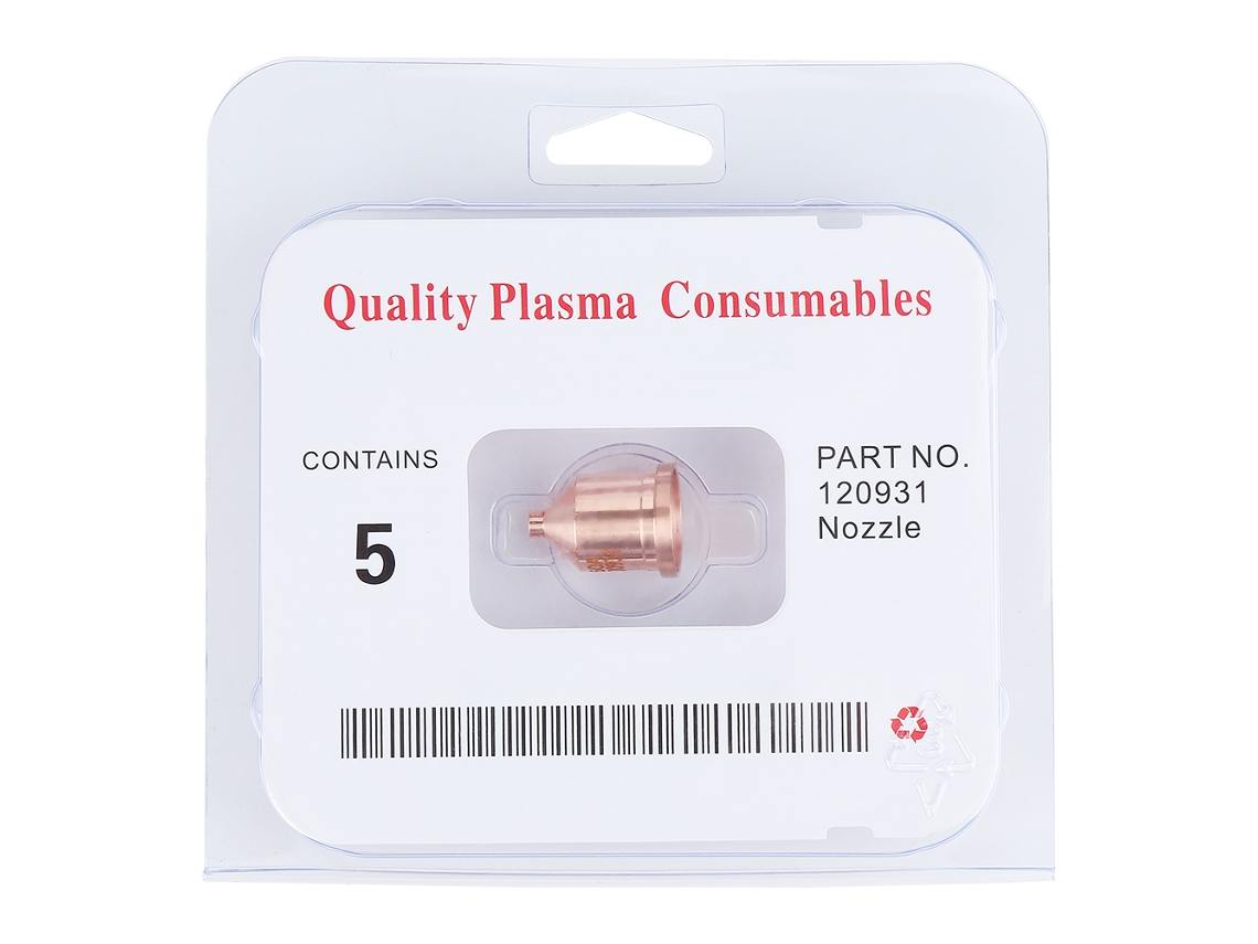 5 Peças De Bicos De Cortador De Plasma Ponta De Tocha Consumíveis 60a 120931 Para Máquina De Corte Max1250