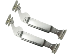 2 Dobradiças De Ferro Para Armário, Prateadas, Suporte Portas.