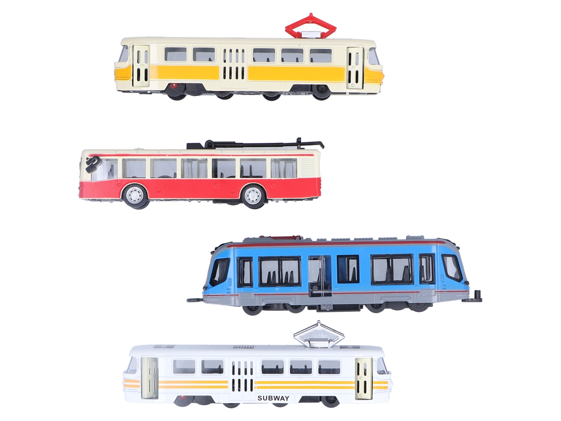 Modelo de ônibus ferroviário de alta velocidade colecionável com mecanismo de fricção.
