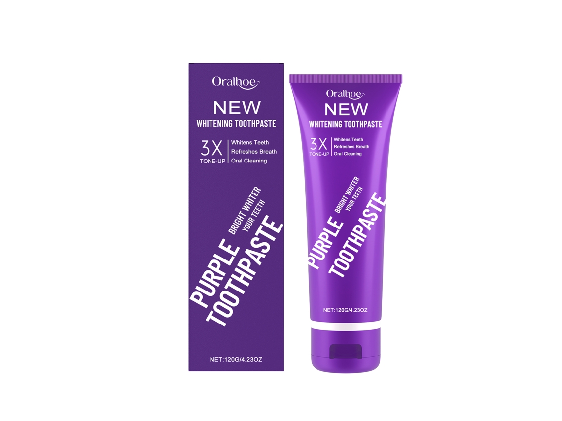 Creme Dental Clareador Roxo Efeito Rápido