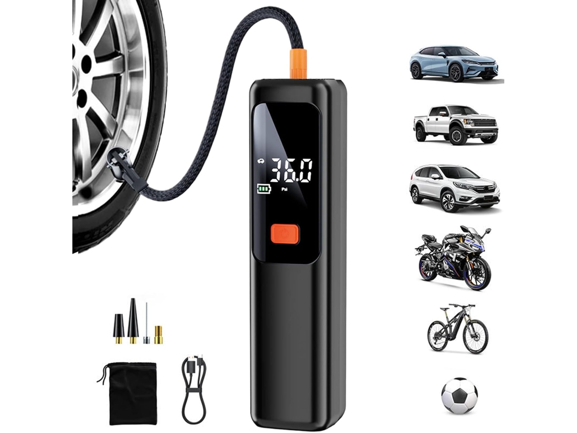 Compressor De Ar Para Carro, Compressor Recarregável Com Desligamento Automático.