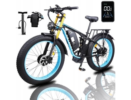 KETELES K800Pro Bicicleta Eléctrica de Montanha 2000W Bateria Samsung 48V 23Ah 50Km/H 26 Azul