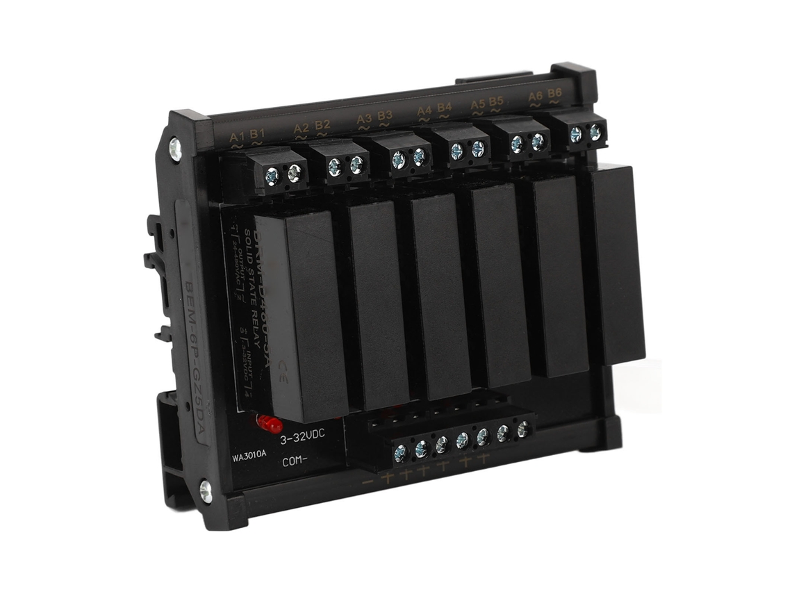 Laxiscreed Relé Sólido De 6 Canais Dc Para Ac, Entrada 3-32vdc, Carga 5-8a 24-480vac