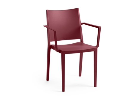 Conjunto 4 Cadeiras Mosk com Braços Bordeaux Tensai Furniture