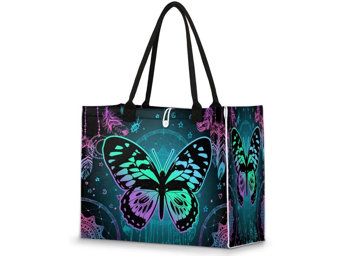 Bolsa Tropicallife Grande Étnica Borboleta Apanhador de Sonhos para Mulheres e Meninas 42 X 17 33 Cm Designs
