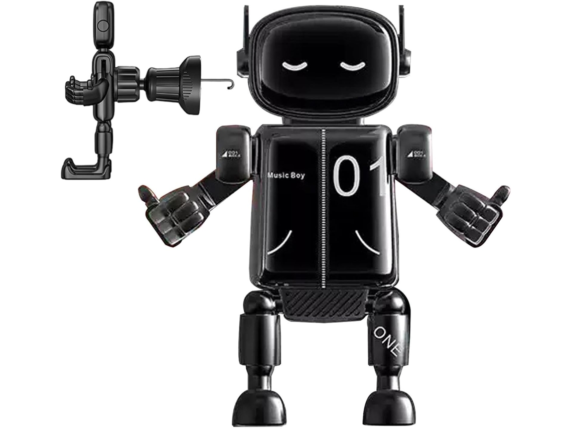 Suporte Para Celular Veicular Com Design Robótico Saída De Ar Função Fixação Automática, Suporte Ajustável Para Celular