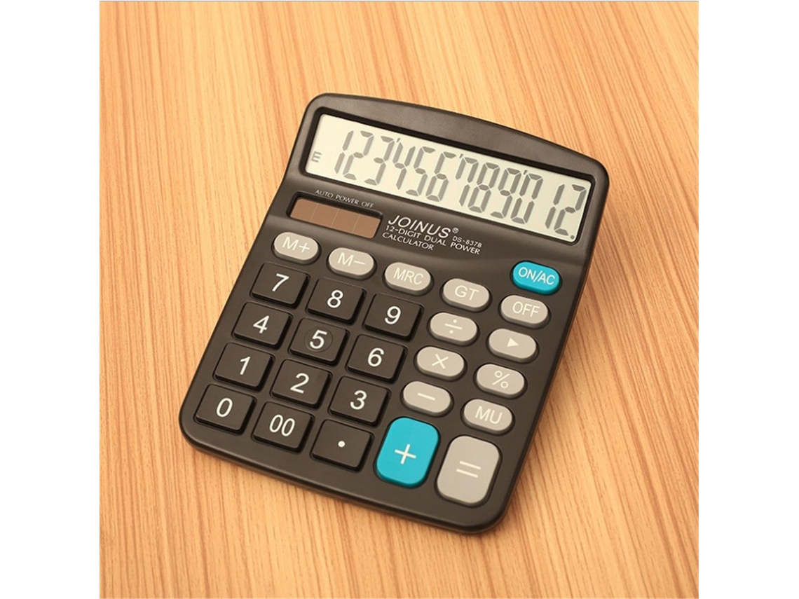 Calculadora De Mesa Com Dupla Alimentação Solar Desligamento Automático Para Uso No Escritório E Por Estudantes.