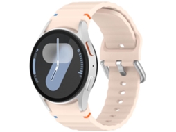 Bracelete para Samsung Galaxy Watch 7 Silicone com Grãos Ondeado e Fivela Rosa XIAOMOYU (40/44mm)