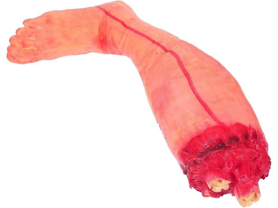 Boneco De Vinil De Mão Quebrada E Ensanguentada - Item De Terror