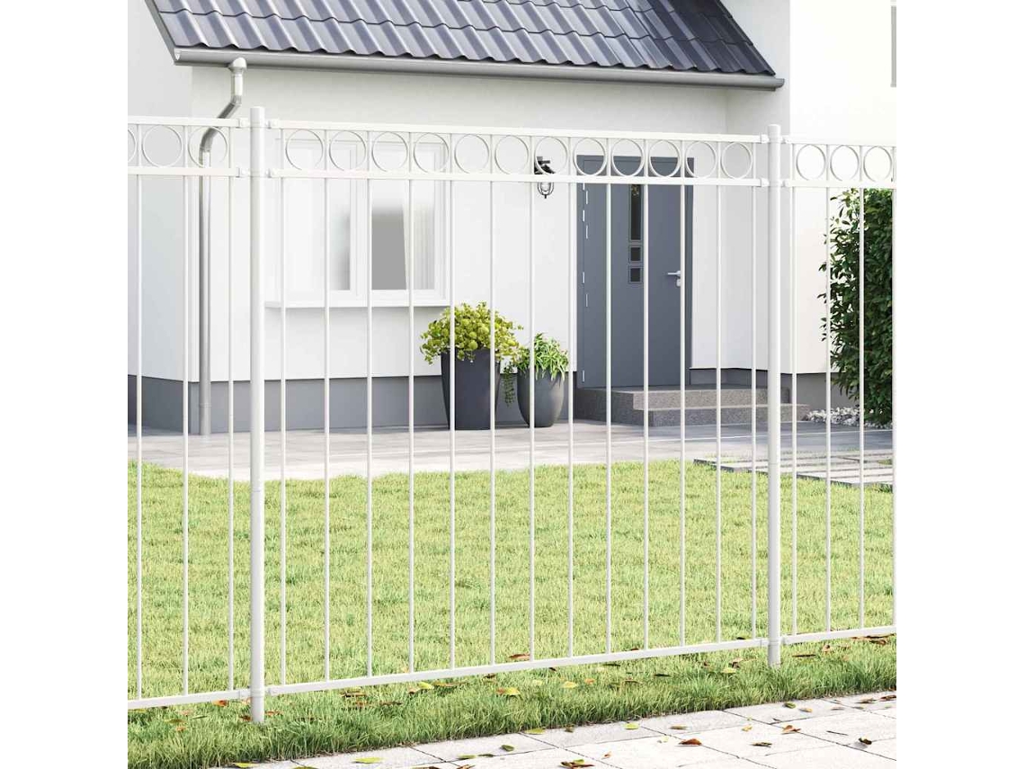 Vidaxl Elemento De Cerca Assen 170 X 200 Cm Aço Branco