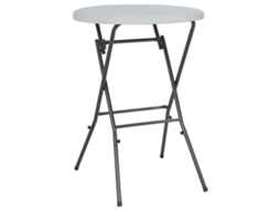 Vidaxl Mesa De Bar Dobrável 80x110 Cm Pead Branco