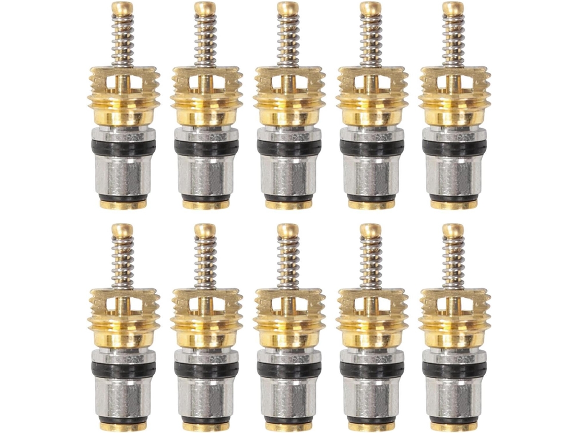 Conjunto de 10 válvulas de ar condicionado de alta pressão e resistentes a corrosão.