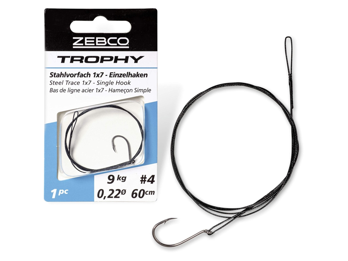 Anzol Único de Aço ZEBCO Trophy Trace 1X7 50 cm / 12 kg