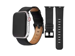 Bracelete Classic Vintage em Pele Ecológico Apple Watch Series 6 40Mm Preto