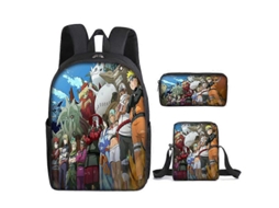 Mochila Escolar Naruto, Mochila Infantil De Três Peças, Mochila De Estudante Tesouro Escondido Olysi Shop