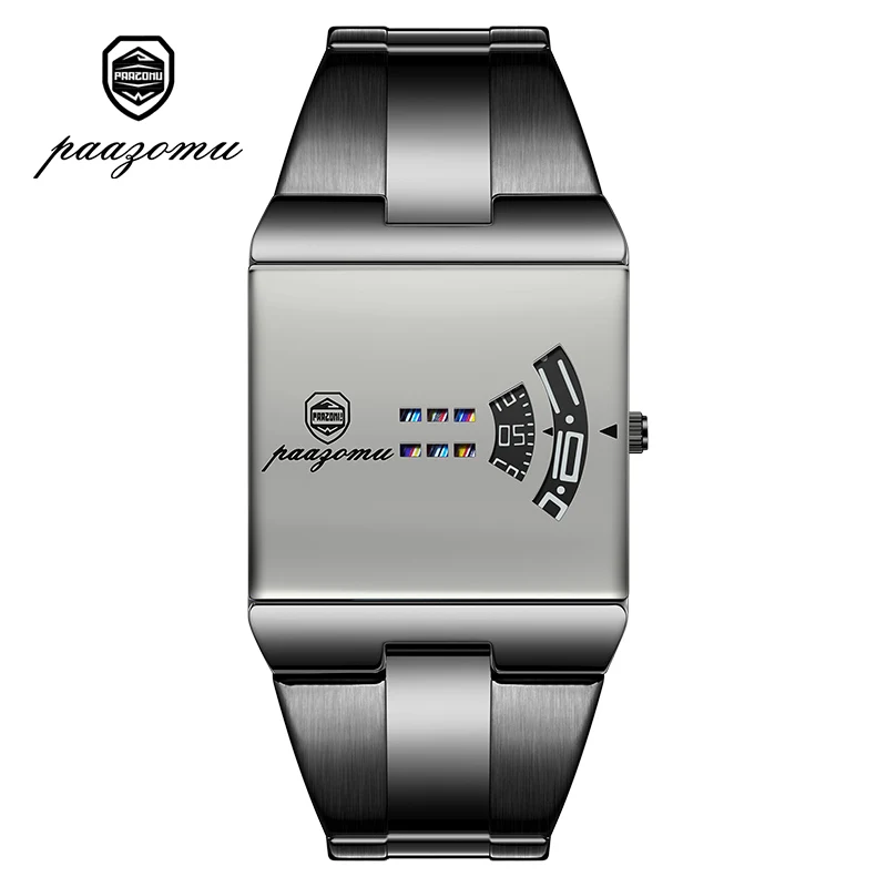 Relógio Original Elegante (preto/cinza), Modelo Sofisticado Para Negócios Em Aço Inoxidável