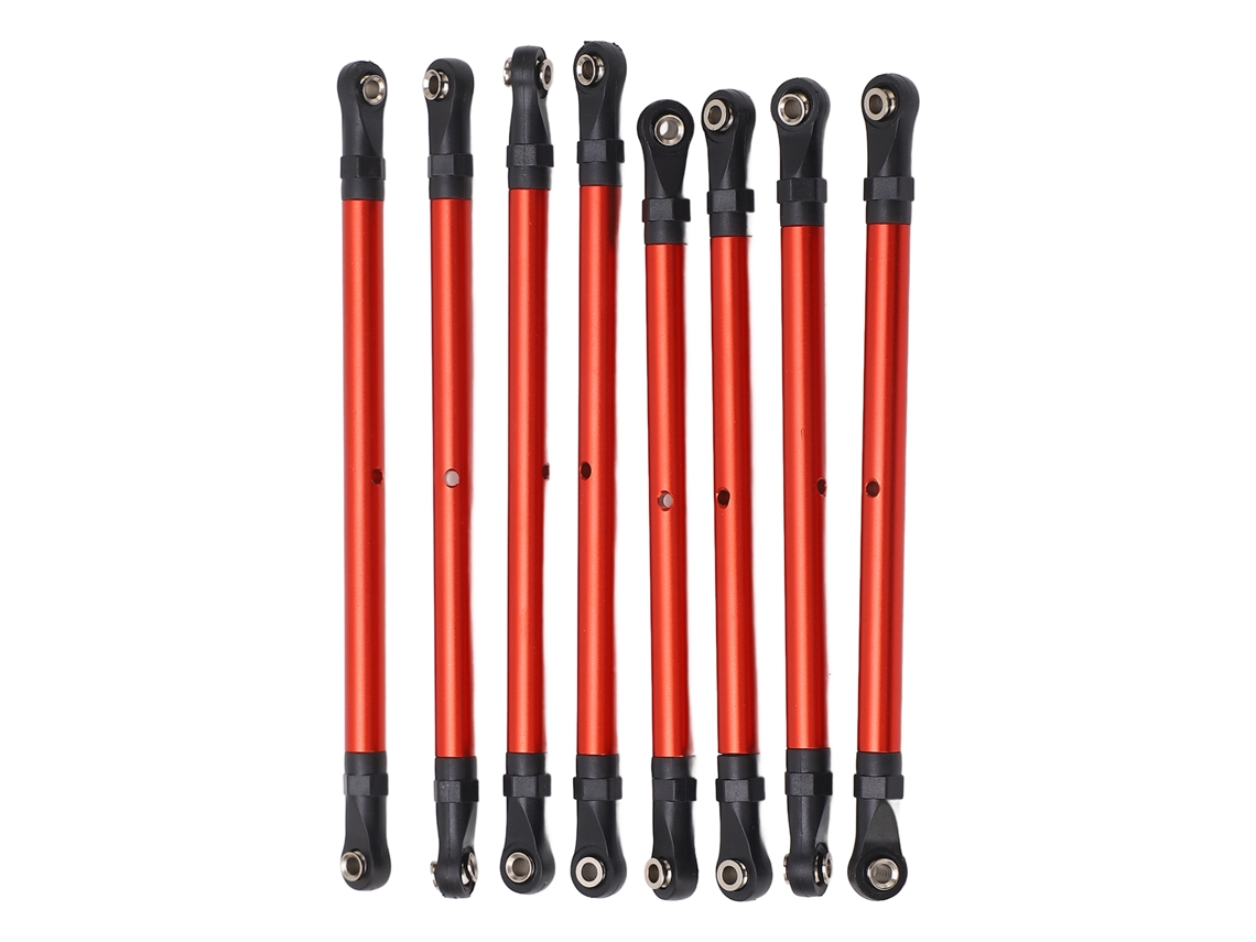 Ymsl Kit De Barras De Ligação De Alumínio Para Rc, 8 Peças, Compatível Com Scx10 313mm, Chassi 1/10, Vermelho Hxl