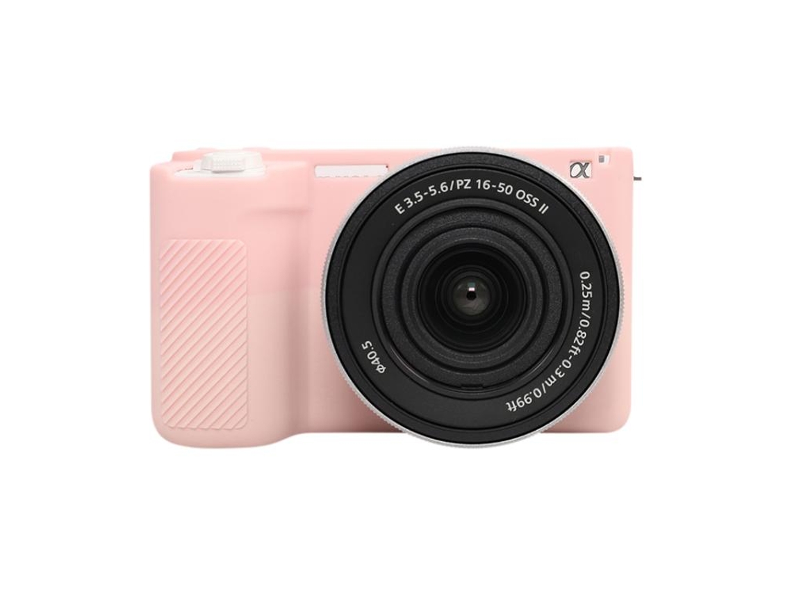 Capa Protetora de Silicone Macio Brilhante para Sony Zv e10 Ii / Zv e10m2 Rosa Fumaça Doce XIAOMOYU