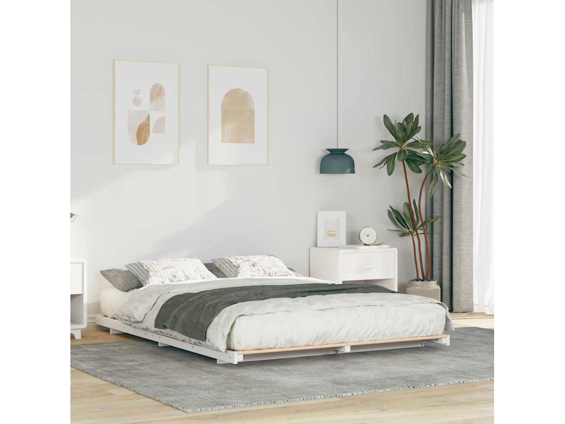 Vidaxl Estrutura da Cama Branco 140 X 200 Cm