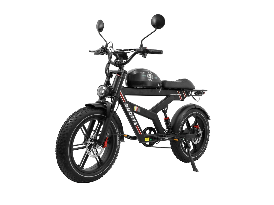 F20 20 Moto Elétrica Retro Para Todo O Terreno Motor De 750 W Bateria De 52 V E 27 Ah Duotts
