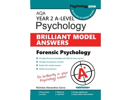 Livro AQA A level Psychology BRILLIANT MODEL ANSWERS Forensic Psychology de Nicholas Savva (Inglês)