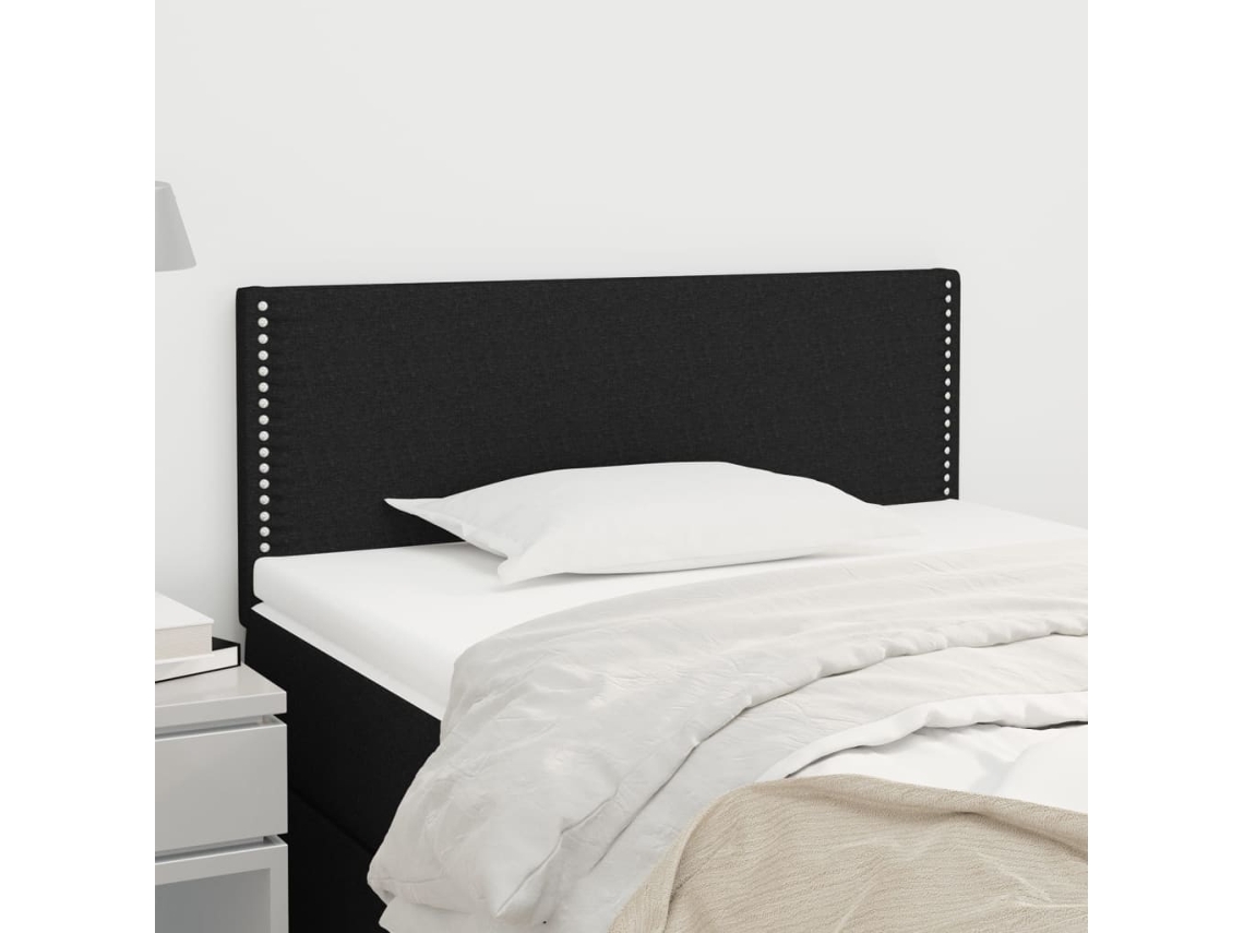 Vidaxl Cabeceira De Cama Tecido 90x5x78/88 Cm Preto
