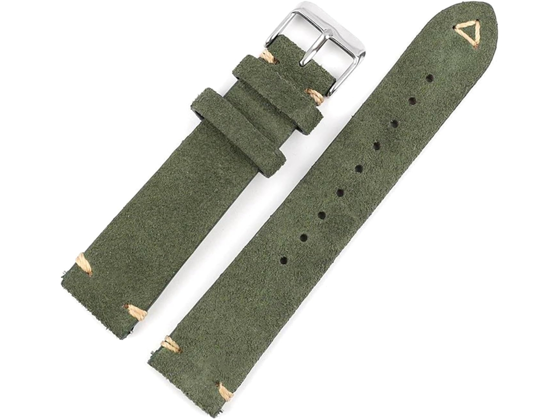Pulseira de Relógio em com 22 Mm Couro Confortável Simples Elegante Fivela Aço Inoxidável Água Resistente