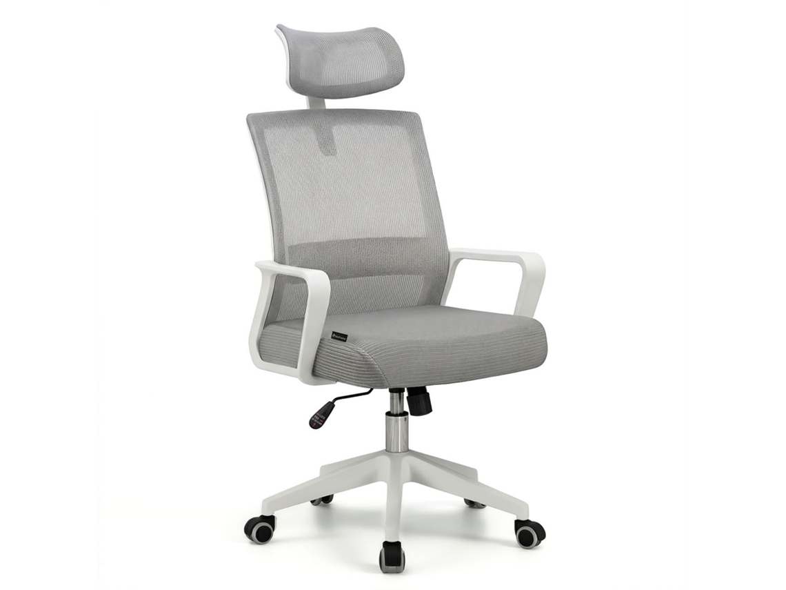 Cadeira de Escritório Ergonómica Dafne Tex 111-121x51 cm Branco - Cinzento 51x121x51 cm