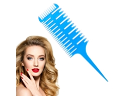 Pente Espinha de Peixe Pente para Realçar O Cabelo em 3 Vias Tecelagem Pente para Pentear Foiling Pente para Tingir O Cabelo Pente para Coloração de C