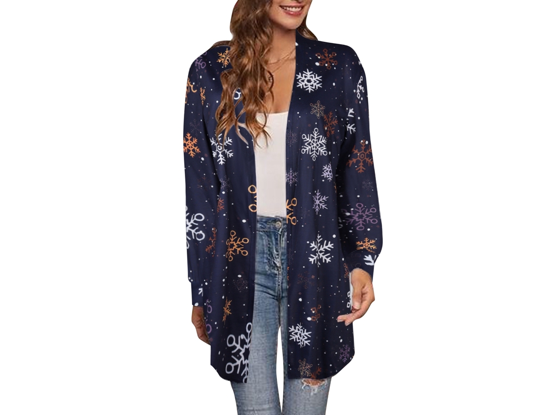Laxiscreed Camisa De Inverno Com Estampa Natalina, Listras E Gola Redonda Para Outono