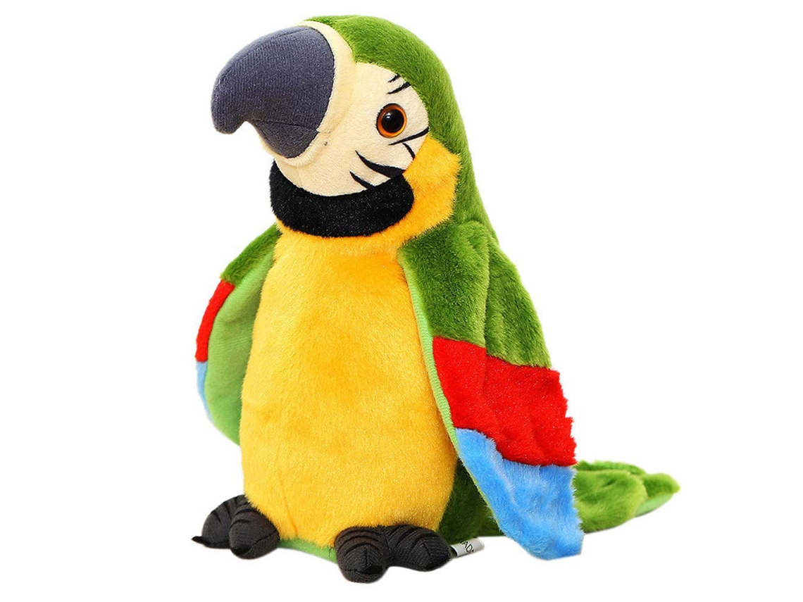 Peluche De Loro Parlante Elétrico Que Repete O Que Você Diz, Presente Para Crianças E Bebês