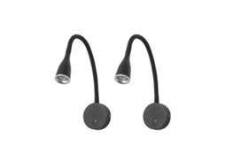 Forlight Crobat - Aplique 14x32x18mm, Policarbonato, Cor Preto, Led