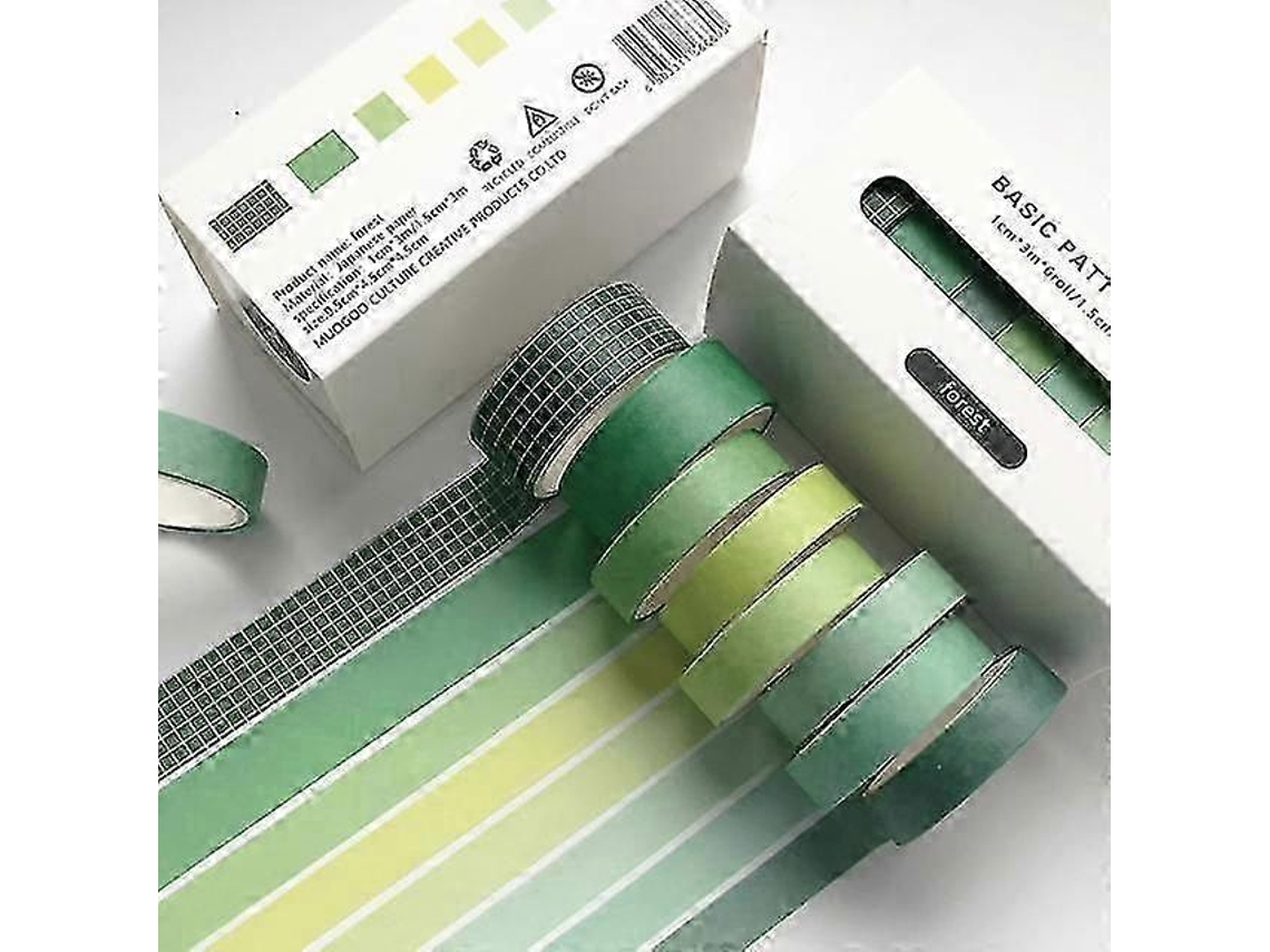 Fita Adesiva Decorativa Diy - para Decoração de Artigos Papelaria Diário Arco íris GOKOCO