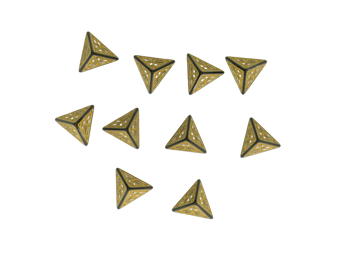 Walshlxq set de 10 Dados Poliédricos de Acrílico para Juegos Rpg, Rol Y Dnd, Accesorios de Mesa