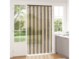 Vidaxl Cortina De Insetos Chenille Marrom Escuro E Bege 118 X 220 Cm