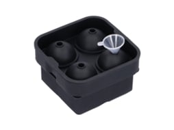 2pcs Moldes de Gelo Silicone Reutilizáveis 4 gridades com Funil e Tampa com MARCA