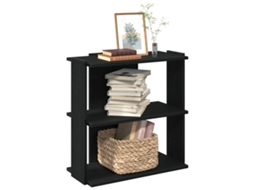 Vidaxl Estante C/ 3 Prateleiras 60x30x60 Cm Derivados De Madeira Preto