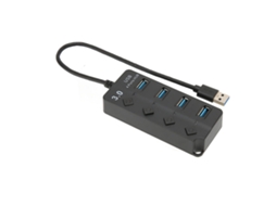 Aetheria hub Usb 3.0 4 Portas Splitter 5gbps Plug And Play para Win os X com Interruptores Led