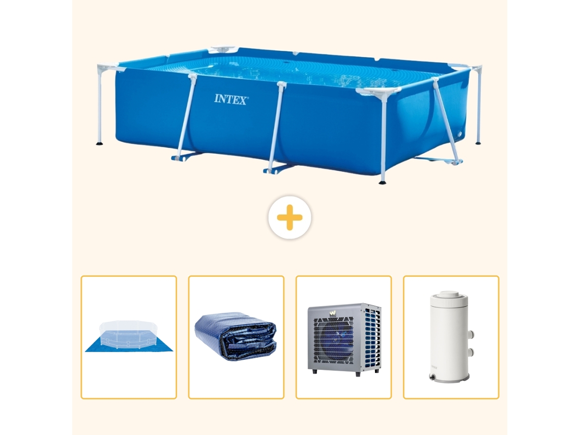 Intex Piscina Com Estrutura Retangular - 300x200x75 Cm - 5-peças S104
