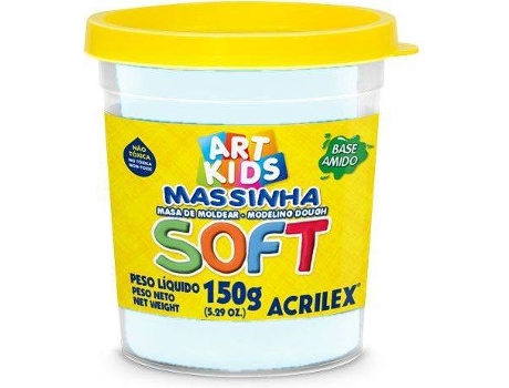 Plasticina ACRILEX Soft Branco Neve 150 g (Idade Mínima: 3 anos)