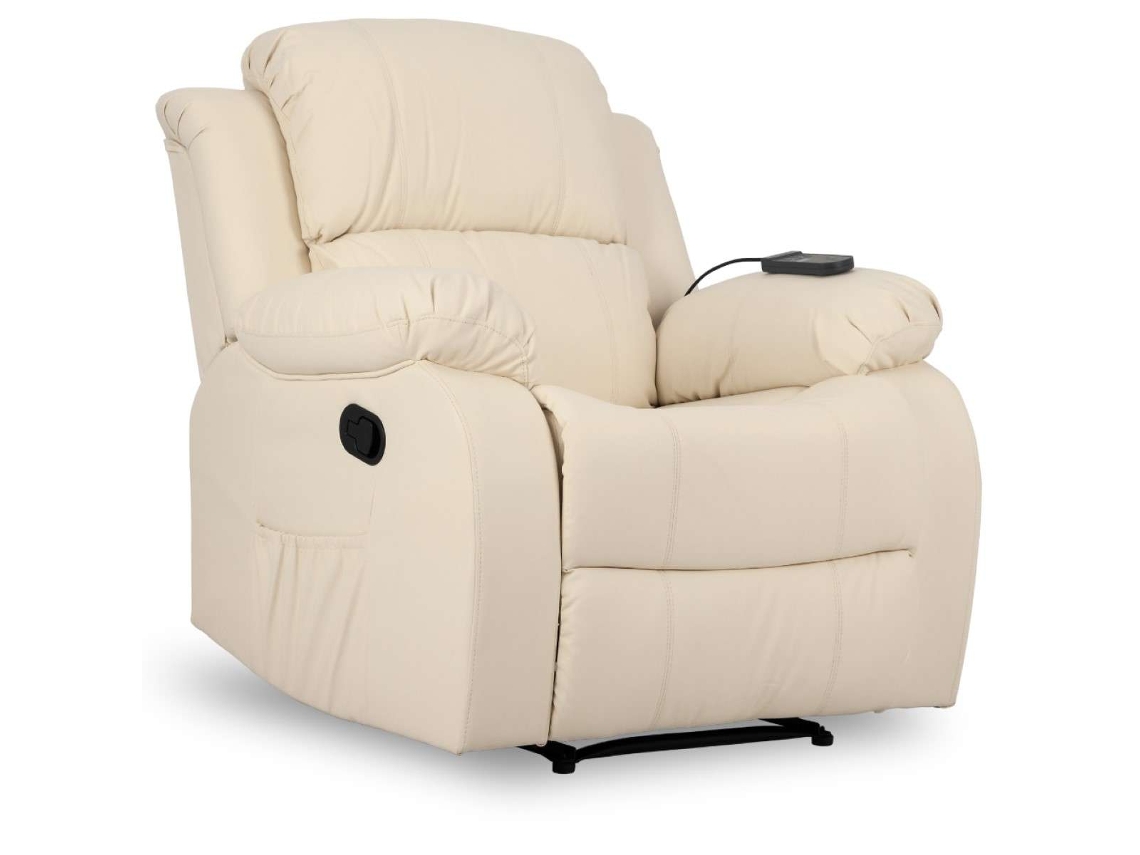Poltrona NALUI Trevi Relax 89x88x99cm, Reclinável 160º, 8 Motores Silenciosos, Aquecimento Lombar, 4 Zonas de Massagem e Couro PU Anti-rachaduras