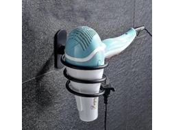 Suporte para Secador de Cabelo, Parede Organizador Preto GOKOCO