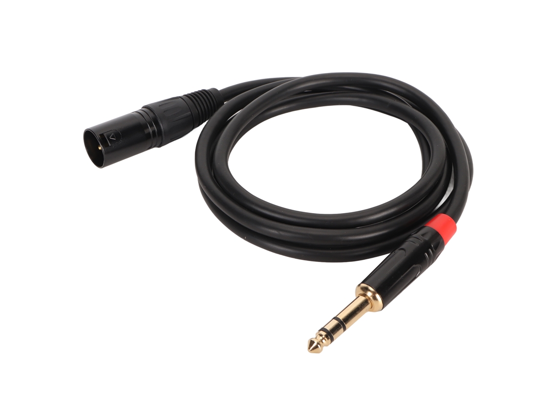Cabo TRS para XLR Macho Slowmoose 6,35 mm, anti-interferência, flexível, 20 AWG, cabo TRS para XLR Macho para amplificador de microfone, 1,5 m