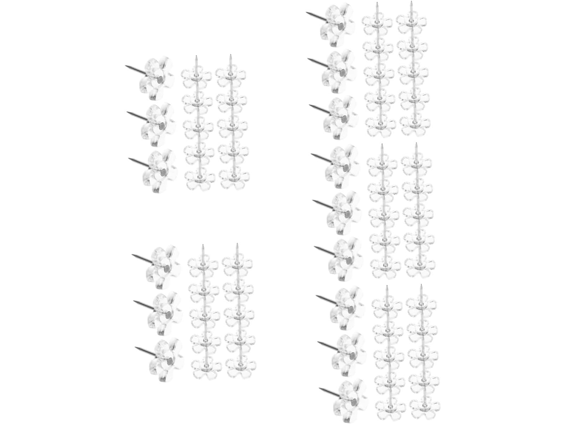 Tachinhas Transparentes Em Formato De Flor Da Série 5 Angoily Para
