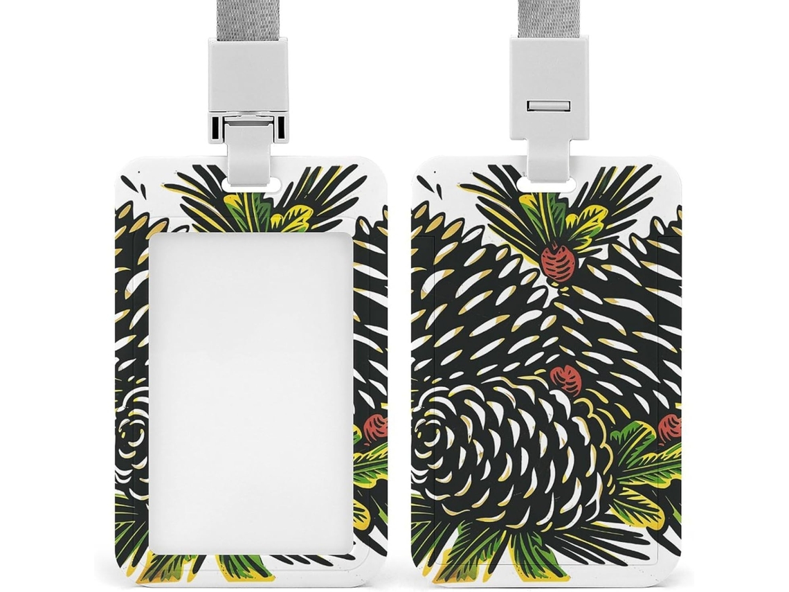 Porta Crachá Com Design De Pinha, Personalizável, À Prova D Água, Protetor De Crachá, Ideal Funcionários De