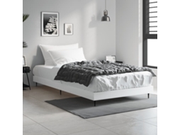 Estrutura De Cama 90x190 Cm Derivados De Madeira Branco