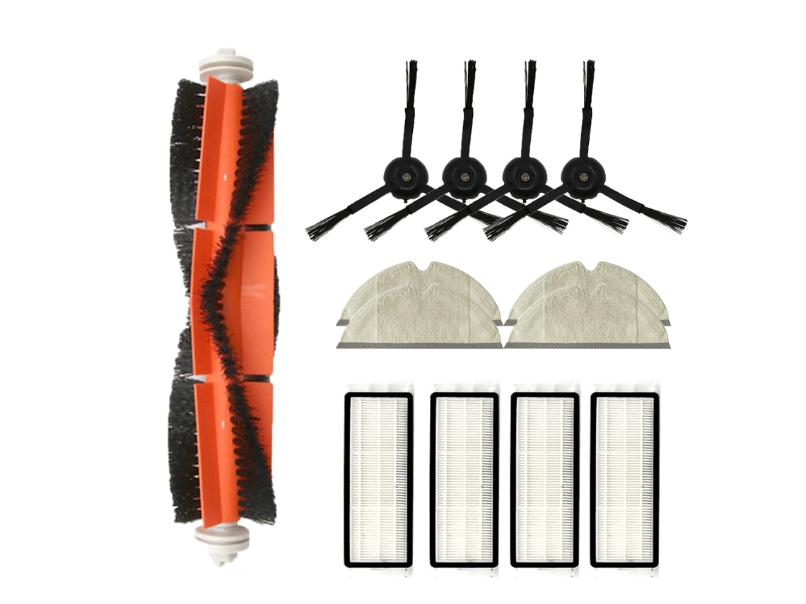 Pano descartável para esfregão, filtro hepa, escova lateral, escova principal para roborock s6 maxv s5 max t6 s50 s51 s55 robô aspirador de pó