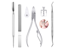 Conjunto de 6 Peças para Embutir e Modelar Unhas com Alicates